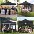 thumbnail image 5 of Hoteel 10x10 Heavy Duty Canopy Tent with 4 Sidewalls, Commercial Instant Shelter Tent for Parties, Wedding Event, Adjustable Outdoor Canopy with Carry Bag, 4 Ropes & 8 Stakes, Black, 5 of 8