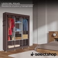 thumbnail image 4 of Closet Organizador Armable De Tela Y Tubo Armario De Ropa Minimalista 170 x 130 x 45 Ropero Organizador para Dormitorio Soporta hasta 33 LB (Gris), 4 of 6