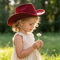 thumbnail image 2 of TTUHYWXI Cowboy Hats for Kids Boys Girls Western Cowgirl Hat Party Hats Toddler Cowboy Hats (2-6 Years, Wine), 2 of 4