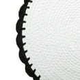 thumbnail image 3 of (4 pack) Thyme & Table Placemat, White Crochet with Black Trim, 15" Round, 3 of 5