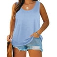 thumbnail image 2 of ZyeKqe Womens Plus Size Summer Tank-Tops Scoop Neck Camisole Sleeveless T Shirts Loose Fitted Tunics Top Tees, 2 of 8