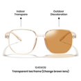 thumbnail image 4 of Cyxus Photochromic Oversized Sunglasses Indoor Outdoor Anti-UV Eyeglasses Unisex, 4 of 8