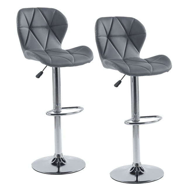 Set de 2 Sillas Altas Elly Latte Gris