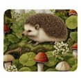 thumbnail image 1 of Alfombrilla de ratón con forma de erizo y hongo: superficie lisa, acolchado grueso y diseño ergonómico para juegos y uso en la oficina., 1 of 7