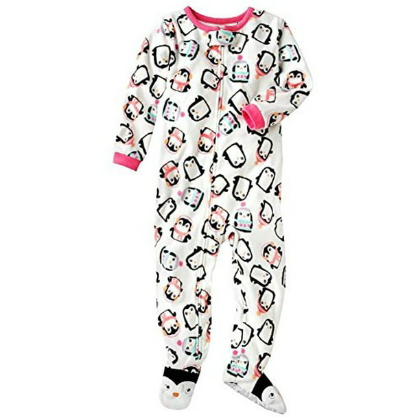 Carter's Carter's Little Girls' Fleece Footed Blanket Sleeper Penguin, 5Toddler Walmart
