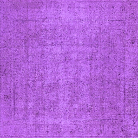 Ahgly Company Indoor Square Oriental Purple Industrial Area Rugs, 5' Square