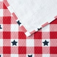 thumbnail image 3 of MARTHA STEWART Americana Star Gihgham Holiday Kitchen Towels 3-Pack Set, 100% Cotton, Absorbent, Patriotic USA America Decor, Red/White/Blue, 16"x28", 3 of 6