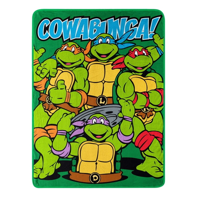 Northwest Nickelodeon - Manta de Forro Polar para Adolescentes Mutantes Ninja Turtles, Cowabunga Dudes, 46 x 60 Pulgadas