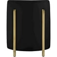 thumbnail image 7 of Meridian Furniture Rotunda Black Velvet Rounded Back Accent Chair in Gold Finish, 7 of 7