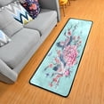 thumbnail image 3 of SKYSONIC 2'X6' Valentine Crane Flowers Runner Rug with Rubber Backing, Romantic Bird Non Slip Entryway Rug Runner Washable Soft Area Rug Carpet for Hallway Bedroom Kitchen Decor, 3 of 6
