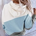 thumbnail image 3 of Pompotops Mode Femme Rayé Imprimé à Capuche Manches Longues Ample Chandail en Molleton Décontracté, 3 of 6