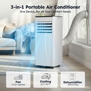 SIMZLIFE Portable Air Conditioner 10000 BTU,Portable Ac Unit up to 550 Sq,White