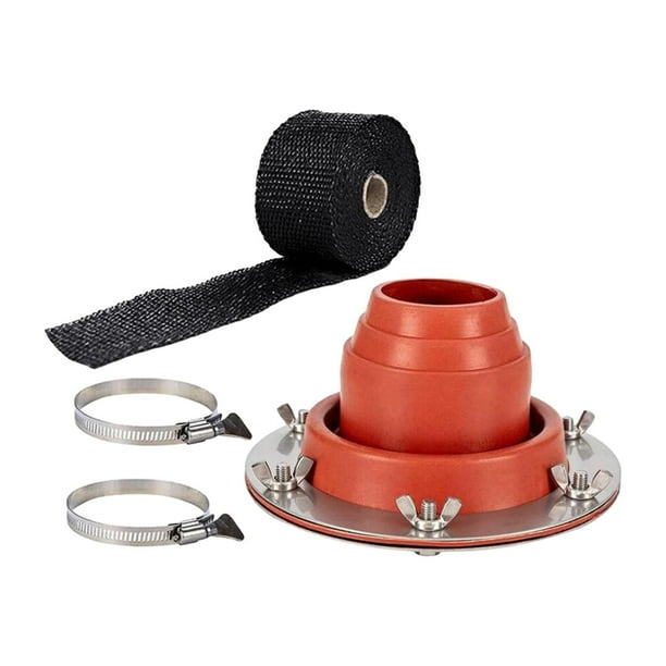 Estufa de leña Zulema para tienda de campaña con tubo de ventilación Naranja
