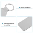 thumbnail image 4 of 4.3" PU Sublimation Keychain Blanks, Leather Key Fob with Rings for DIY Craft Car Key, Silver, 6 Pack, 4 of 6