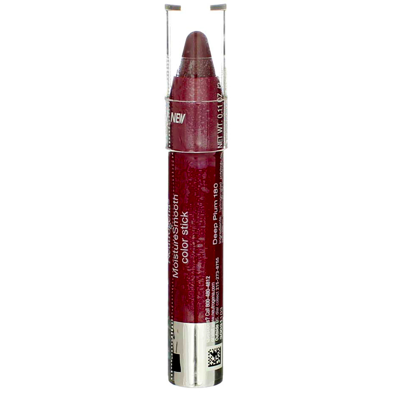 Neutrogena Moisturesmooth Color Stick Lipstick 180 Deep Plum011 Oz 7347