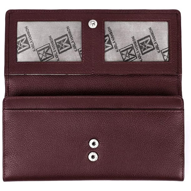 Genuine Karla Hanson Women's RFID Blocking Trifold Leather Wallet