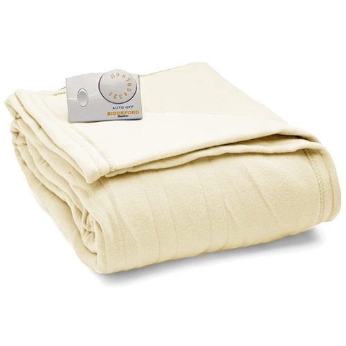 Biddeford Blankets Comfort Knit Heated Blanket Natural Twin