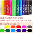 thumbnail image 3 of TBC The Best Crafts Paint Sticks, 12 Count , 4.2oz, Washable Non-toxic Paint Set for Kids (0.35 Ounce * 12), 3 of 6