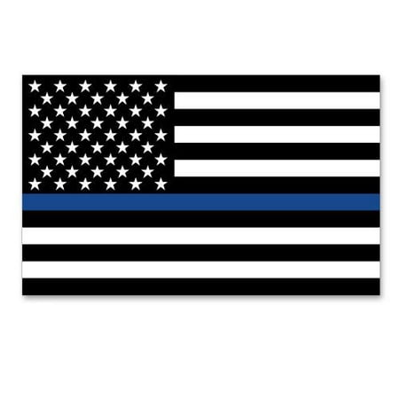 Gifted Line Stickers - Blue Line Police Honor Flag Oval Subdued - Vinyl Sticker Waterproof Decal Sticker 5