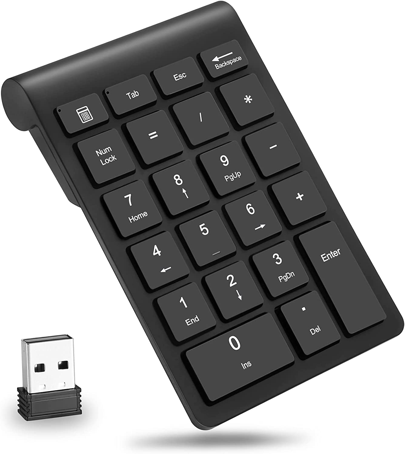 Numeric Keypad, 2.4GHz Portable Number Pad Wireless Number Pad with USB