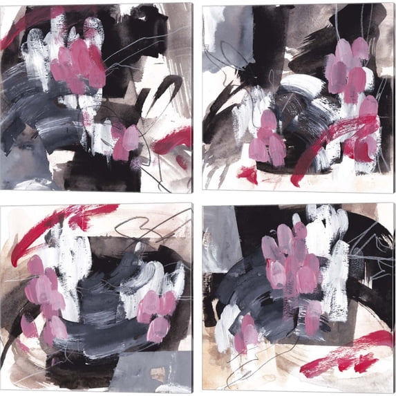 Great Art Now Holding Fire by Melissa Wang 4 Piece Canvas Art Set Each 14W x 14H