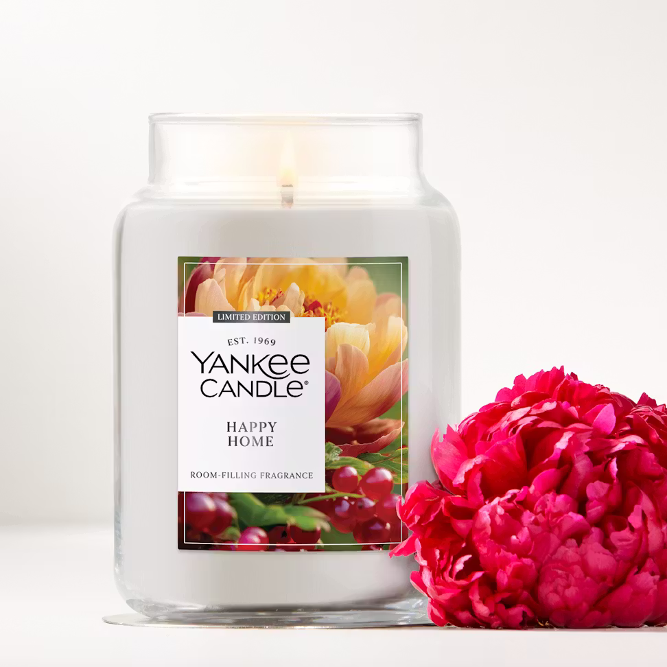 thumbnail image 2 of Yankee Candle Limited Edition HAPPY HOME Original Large Scented Jar Candle, 22 oz - Red Current & Peony, 2 of 3