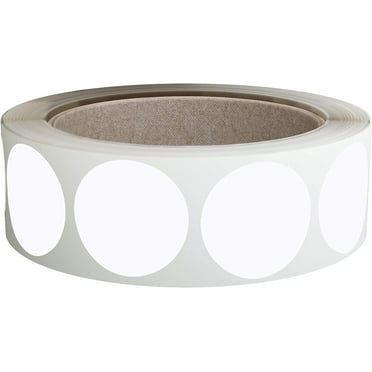 Blank Labels on a Roll 25mm White Round Sticker 1 Inch - 600 Pack