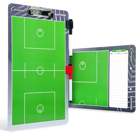 Champion Sports Dry Erase Coaches Marker Clipboard, Coaching for Lacrosse, Size 10 x 16