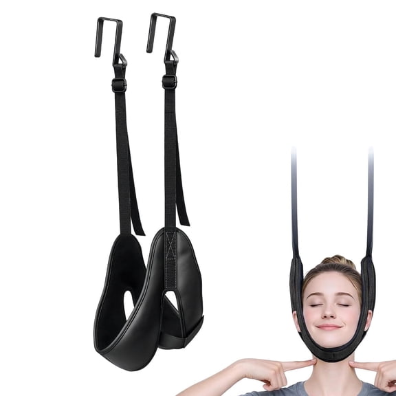 Neck Stretcher, Over-the-Door Portable Adjustable Cervical Traction Tool, Neck Support Device for Bedroom Home Travel Office Relaxation Spinal Alignment(lxf)