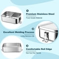 thumbnail image 2 of Walchoice Bento Box, 28oz Stainless Steel Lunch Box Container with Lids & 2 Removable Dividers, Reusable Metal Meal Storage for Work Office Travel, Leak-Proof & Dishwasher Safe, 2 of 8