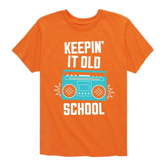 Keepin It Old School Boombox  - Youth Short Sleeve Tee