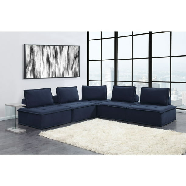 Picket House Furnishings Cube Modular Seating In Navy 