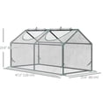thumbnail image 3 of Outsunny 47"x24"x24" Portable Mini Tunnel Greenhouse with 2 Windows, Clear, 3 of 10