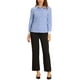 thumbnail image 2 of CAMISA DE MUJER INSPIRE CHIC, A RAYAS, CON COLLAR EN CONTRASTE, DE MANGA LARGA, CON BOTONES, TAMAÑO S, AZUL, 2 of 6
