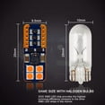 thumbnail image 6 of Alla Lighting CAN-BUS Error Free Super Bright T10 Wedge 194 168 2825 175 W5W LED Bulbs - High Power 3030 SMD LED Light Bulbs Lamp Replacement (Amber Yellow), 6 of 8