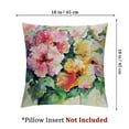 thumbnail image 4 of nygtbtfer  Floral Throw Pillow Cushion Cover, Hydrangea Flower Bouquet in Watercolor Blossoms Botany Petals Image, Decorative Square Accent Pillow Case,  Forest Green Yellow Pink White, 4 of 7