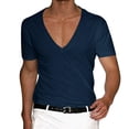 thumbnail image 1 of BOBOGOJP T-Shirts pour Hommes Manches Courtes Col Rond T-Shirts en Coton pour Hommes (Marine,TTG), 1 of 5