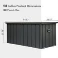 thumbnail image 3 of Huloretions 150 Gallon Deck Box-Organization And Storage Waterproof Storage Box,For Patio Furniture Outdoor Cushions,Garden Tools And Pool Toys, 3 of 7