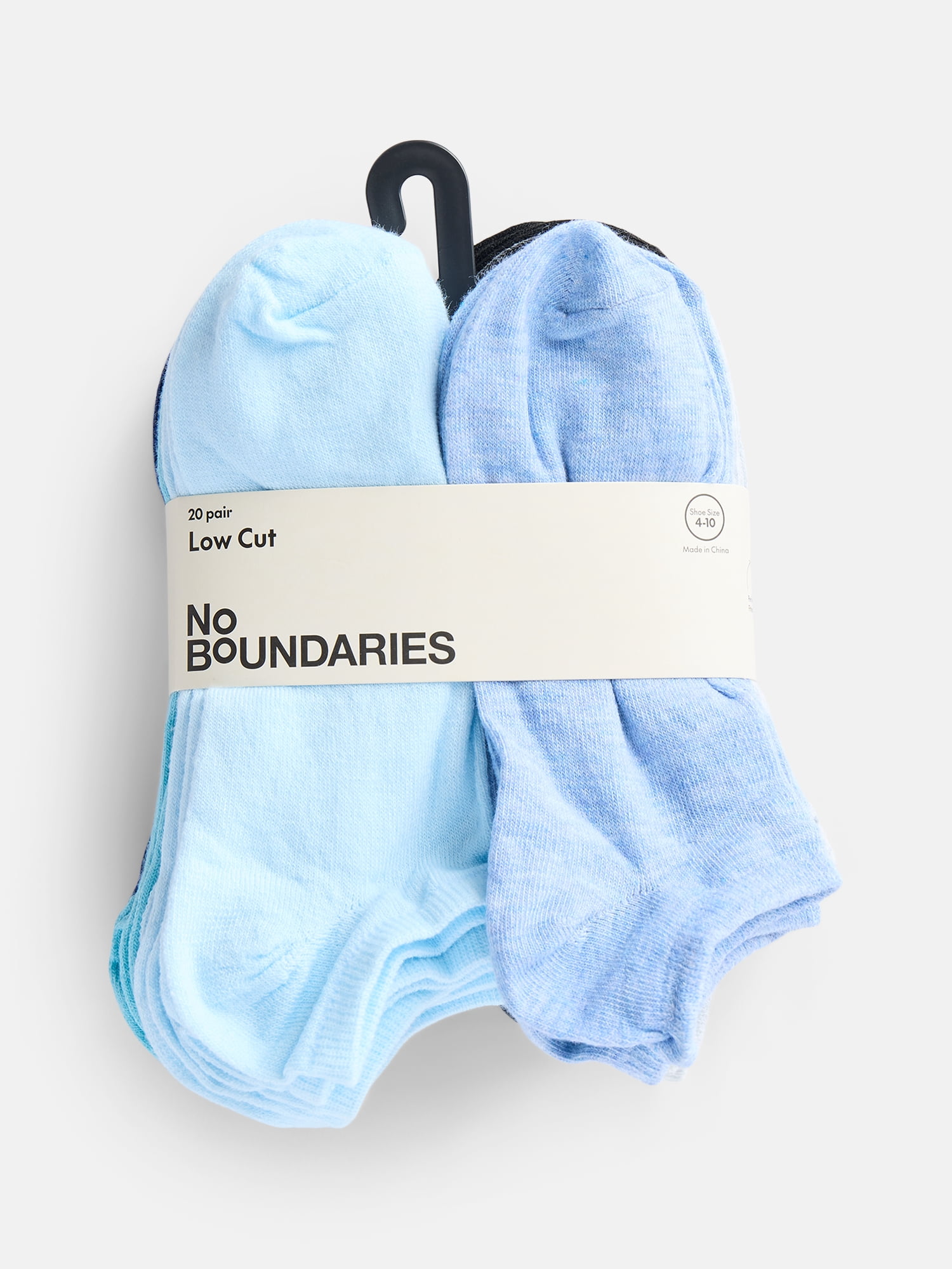No Boundaries Low Cut Socks, 20-Pack, Women's