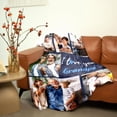 thumbnail image 4 of Custom Blanket with Photos/Text, Personalized Picture Blanket Throw Using My Own Photos, Customized Memorial Mothers for Mom Dad Family Friends - 4 Size (1 Photo W/Text), 4 of 6