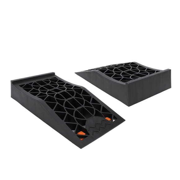 Rampas Para Automóviles, Estabilidad Mejorada Portátil Capacidad De Carga De 12300 Libras Rampa De Servicio Para Vehículos 2 Piezas PP Resistente A Impactos Para Mantenimiento