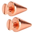 thumbnail image 4 of Metal Rivet Spikes, Electroplating Rose Gold Thread Regularity Punk Cone Spikes Studs 100 Sets High Hardness  For Clothing For Shoes Bags 10x14mm, 4 of 8
