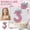 A003- Style C, variant on Number 5 Birthday Candle, Glitter Pink Crown, 1 Piece,Suitable for Princess Kids Birthday Party Celebration Cake Decor