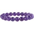 thumbnail image 1 of Bracelet Extensible Unisexe en Perles Rondes de 10 mm en Pierre Précieuse d'Améthyste Naturelle 7 Pouces, 1 of 2