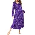 thumbnail image 2 of Avidlove Women Long Nightgown V Nek Nightshirt Sleepwear Full Length Sleepshirt with Pockets Long Sleeve Sleep Dress, 2 of 5