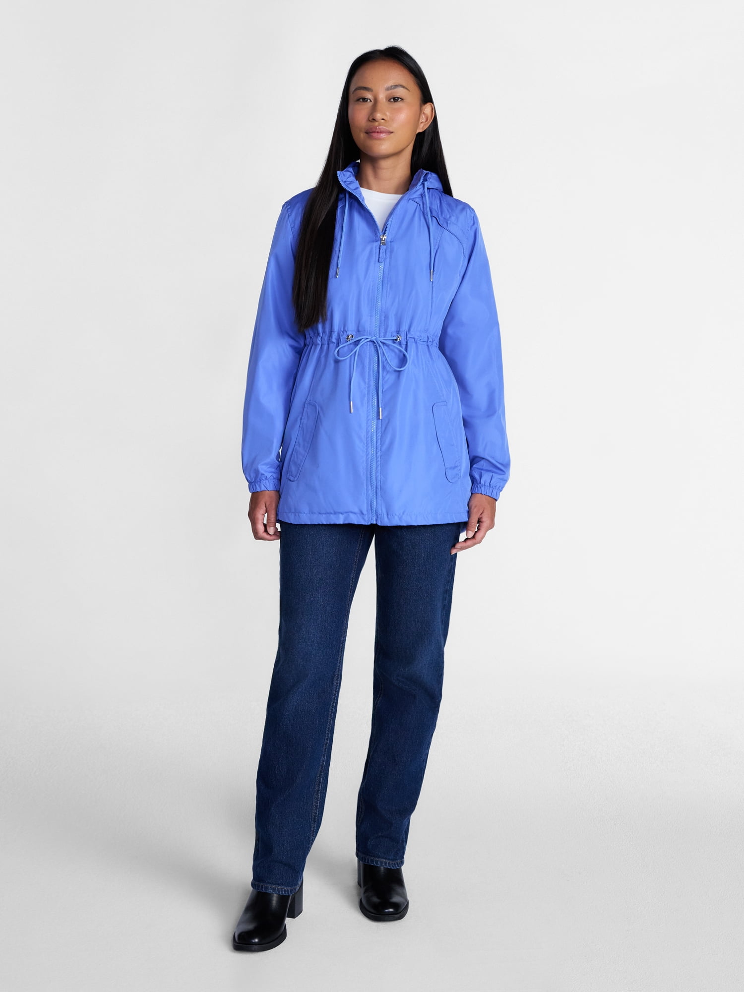 Big Chill Women's and Women's Plus Lined Anorak Jacket with Hood, Sizes S-3X