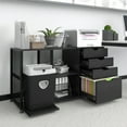 Natwind Mobile File with 4 Drawers, Printer Stand with 3 Open