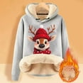 thumbnail image 2 of Women's Winter Christmas Long Sleeve Hoodie Cozy Pullover Casual Warm Holiday Sweatshirt for Ladies, 2 of 2