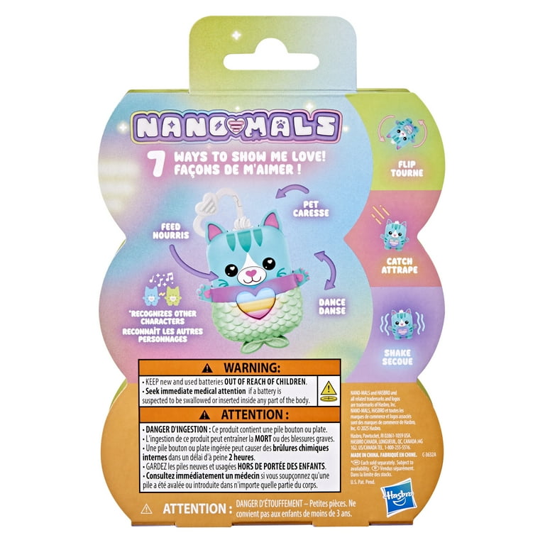 Hasbro Nano-mals Pawtricia Blue Kitty, Electronic Pet Cat Toy
