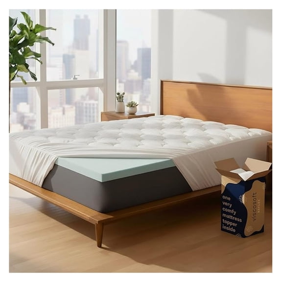 Memory Foam Mattress Topper Twin - 3 Inch Cooling Gel Mattress Pad - - Oeko TEX Certified